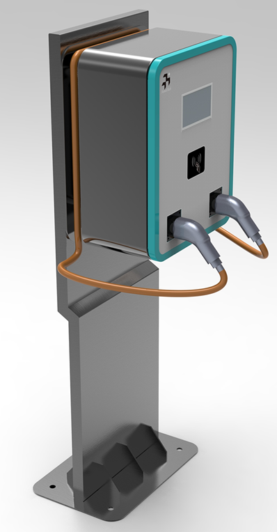 80KW/380VAC 电动汽车双枪交流充电桩